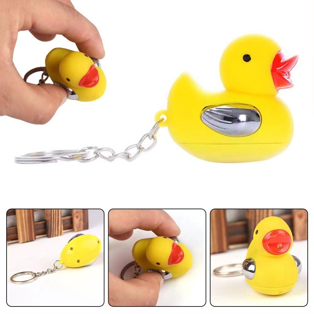 Interactive Toy Shocking Ducks Keychain Safe Fun Joke Gadget Creative Electric Prank Toy Kids Gift