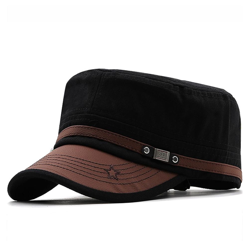 Modische gewaschene Baumwoll-Flachkappe Verstellbare Outdoor-Sonnenkappe Damen Herren Kadettenkappe Retro-Sonnenhüte Baseballkappe Bone Man Cap