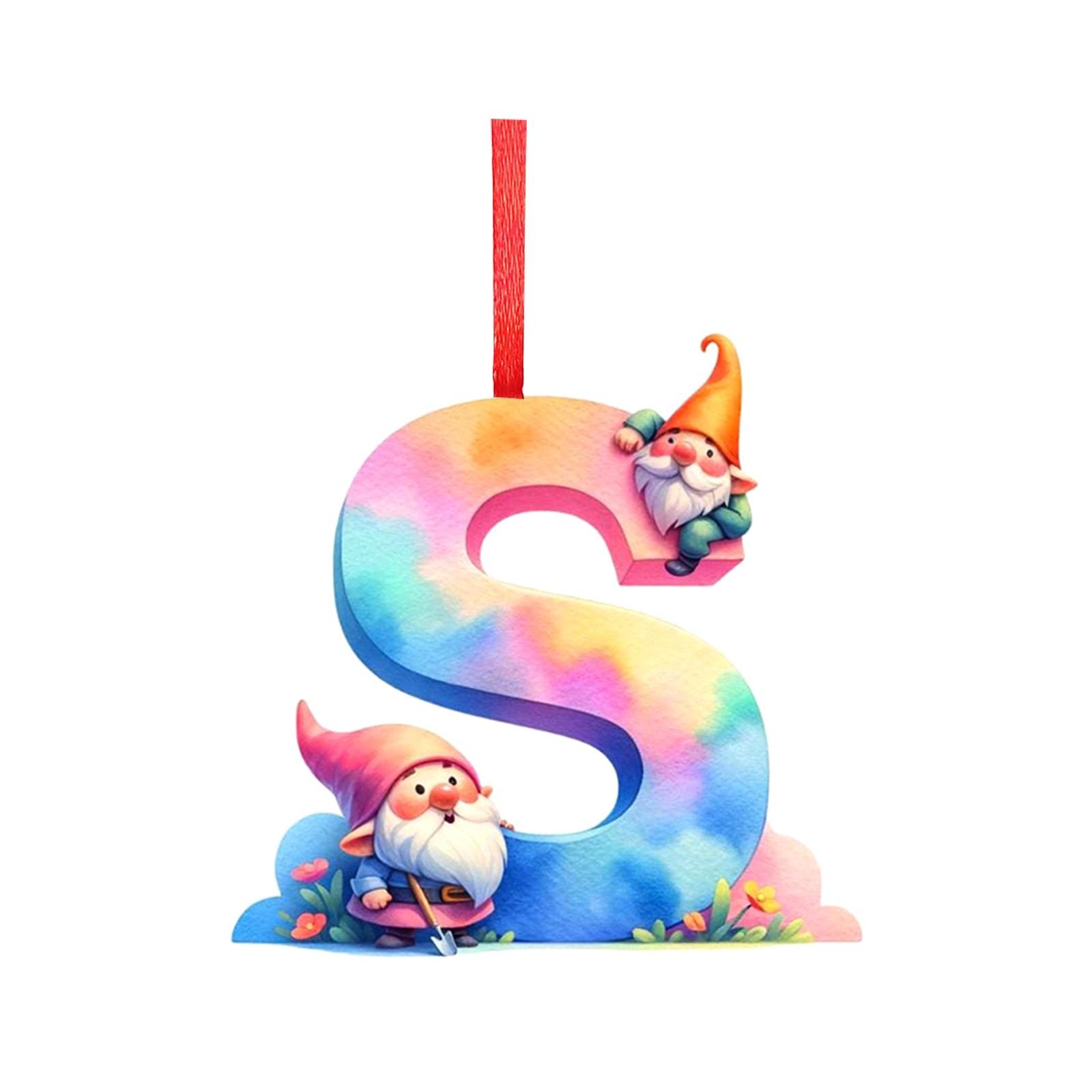 

2D 26 літер Різдвяні прикраси Акрилові плоскі ялинкові прикраси для дому One Size