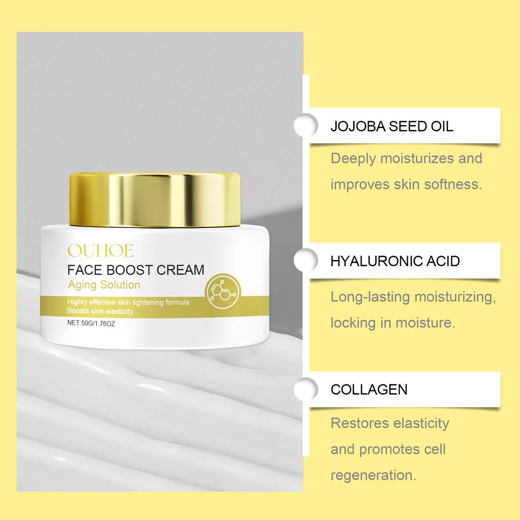 Gesichtscreme, feuchtigkeitsspendend, feuchtigkeitsspendend, erfrischend für die Gesichtshaut, leicht einzuziehen, sanfte Pflegecreme, reduziert feine Linien und strafft die Haut