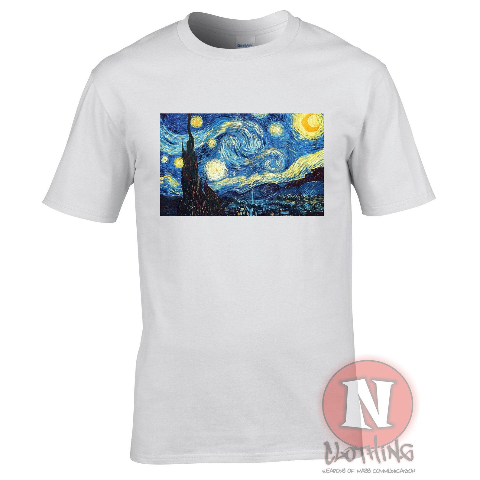 The Starry Night T-Shirt: Vincent van Gogh Art Tee S