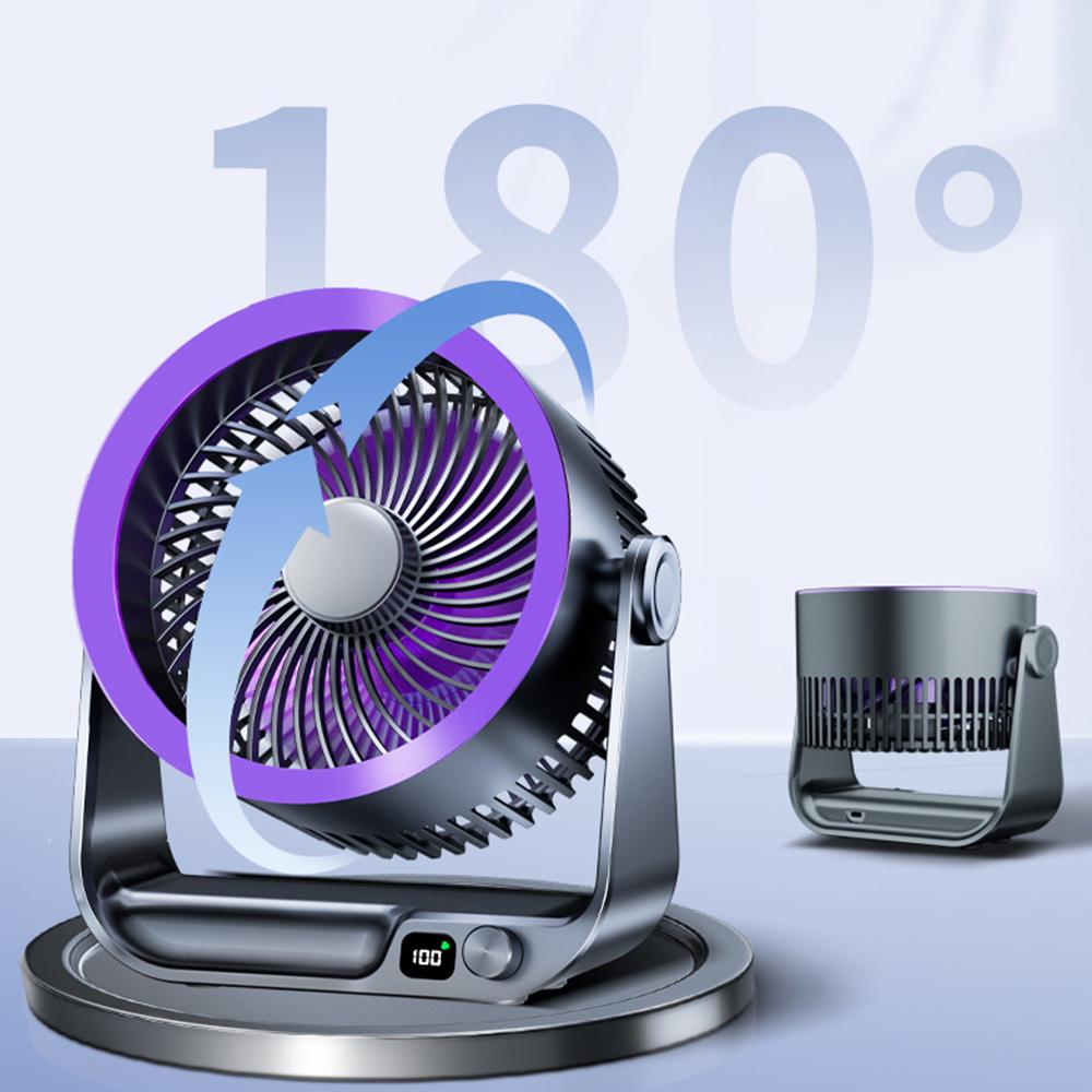 100 Level Desktop Fan, Silent USB Charging, Dormitory Wall Mounted Fan, Office Air Circulation Fan, 4000mAh