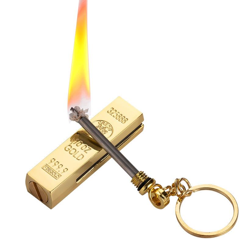 Creative Gold Bar Lighter Portable Pendant Lighter
