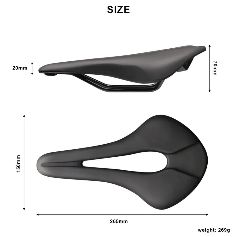 Ergonomisch Groef Fietszadel PU Leer Fietszitting Duurzaam Fietszadel Mountainbike