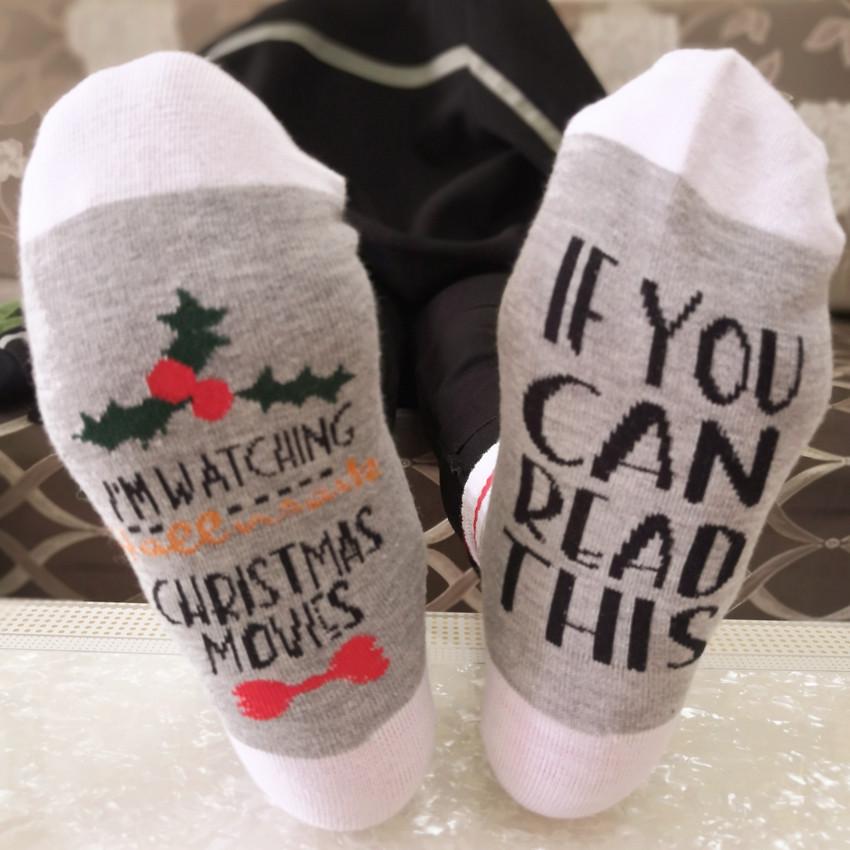 Christmas Sports Cotton Mid-Calf Socks