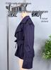 European and American Style Women's Solid Color Belted Short Jacket Windbreaker.