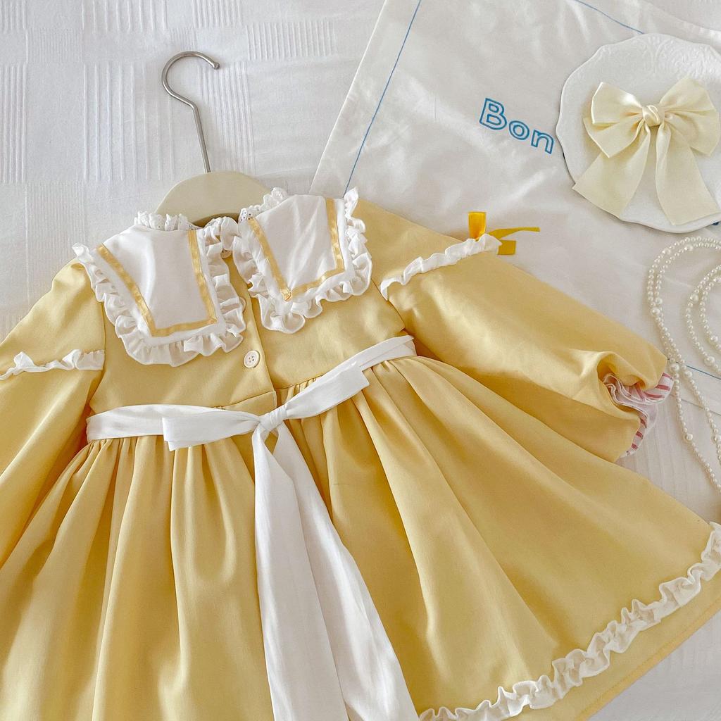 Girls Spring 2024 New Cartoon Lolita Princess Dress Children's Foreign Style Trouser Dress Dress