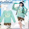 Wendy Genshin Impact Holiday Casual Wear Roleplaying Clothing Chest Ornament