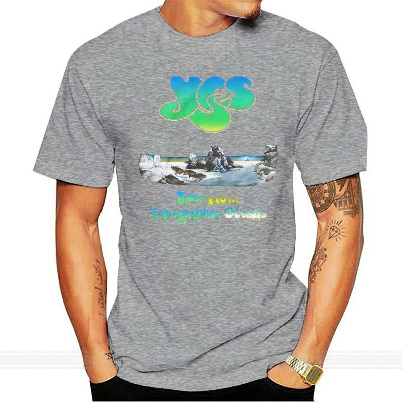 Topographic Oceans T SHIR T Tricou nou de înaltă calitate, casual, cu imprimeu, la modă, pentru bărbați, din bumbac, de marcă