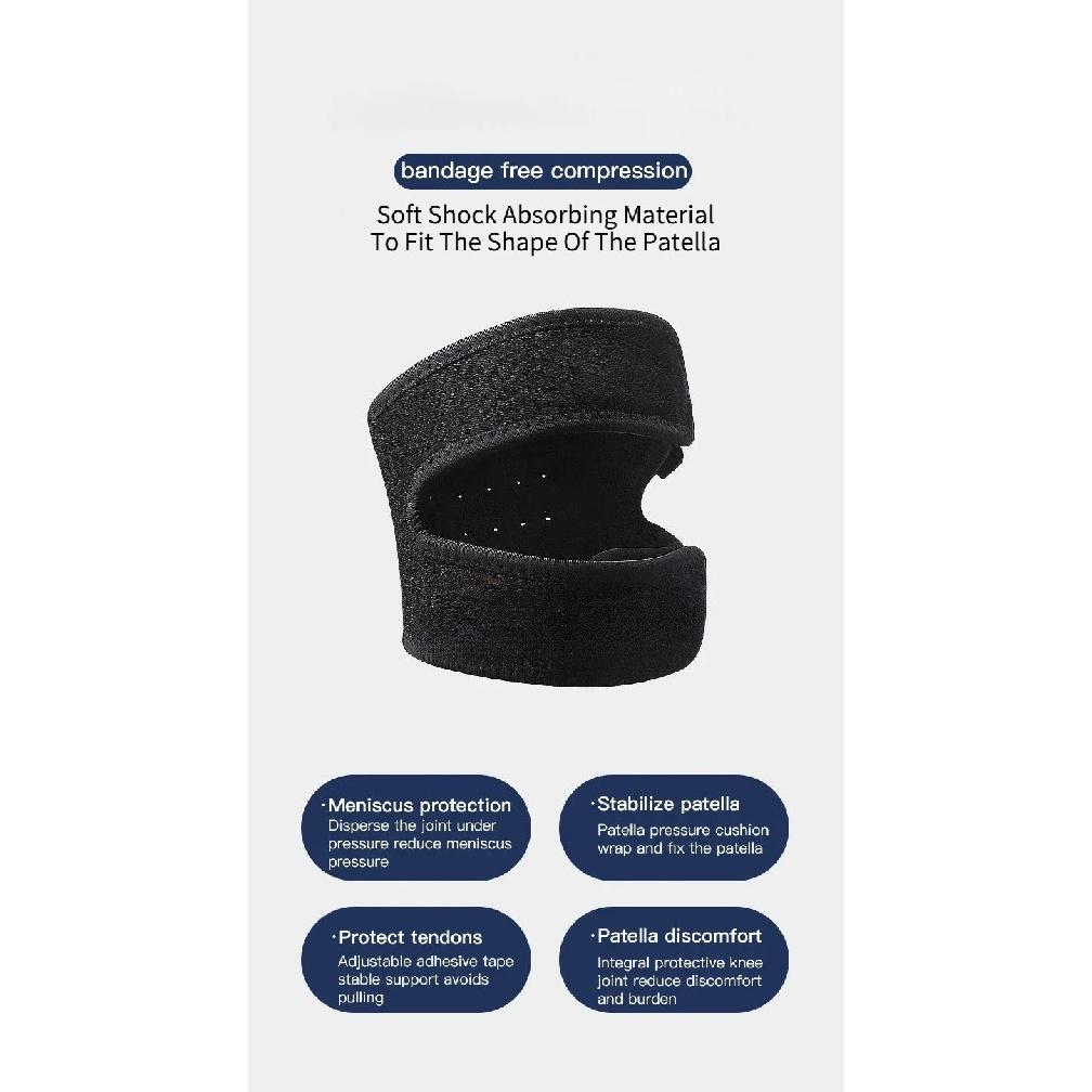 1PC Pressurized Knee Wrap Sleeve Support Bandage Pad Elastic Braces Knee Hole Kneepad Safety Basketball Tennis Cycling Knee Pads
