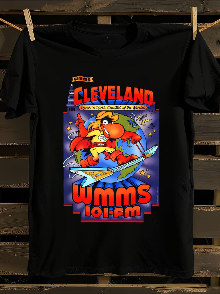 Cleveland-Themed Retro Cartoon Graphic Tshirt