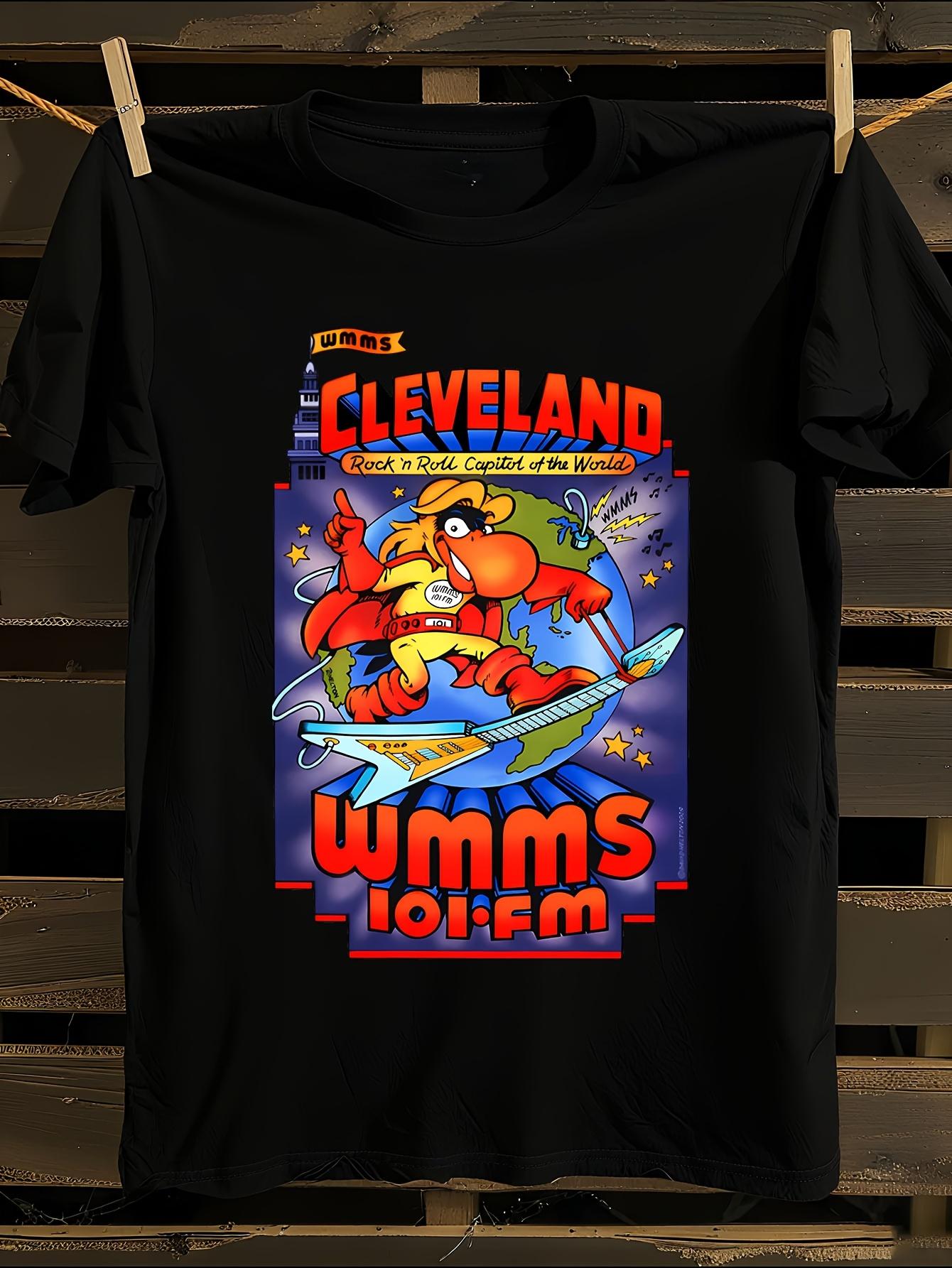 Cleveland-Themed Retro Cartoon Graphic Tshirt XL