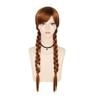 Princess Cosplay Wig for Women Braided Brown Frozen Anna Princess Cosplay Wig for Girls Braid Women's Wigs for Costume Halloween