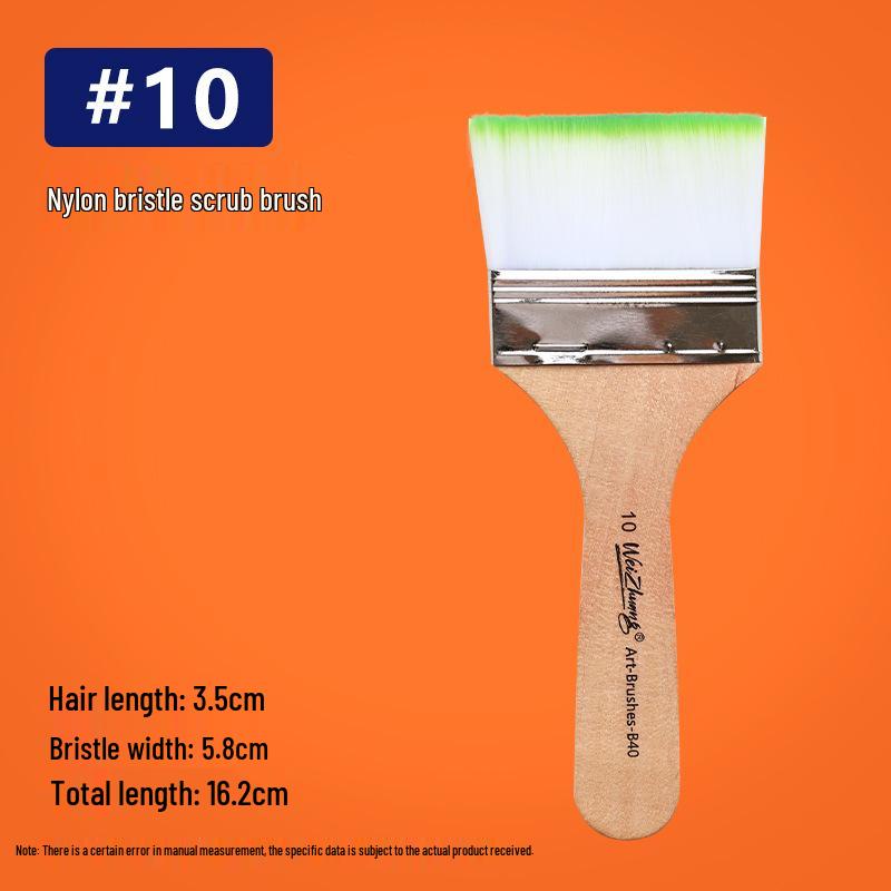 Nylon Bristle Art Brush with Wood Handle for Oil Painting