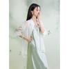 Sancai 2025 Summer New Chinese Acetate Satin Vest Dress