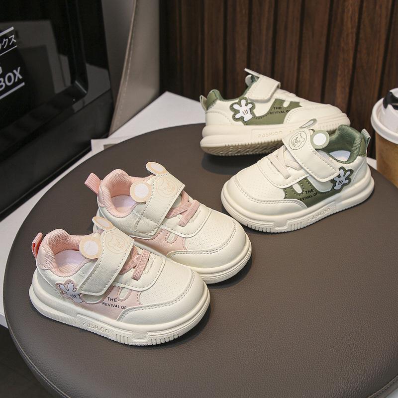 Children's shoes baby toddler shoes 2025 autumn new men's and women's sports shoes children's board shoes soft-soled white shoes