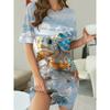 Comfortable Short-sleeved Round-neck T-shirt Dress