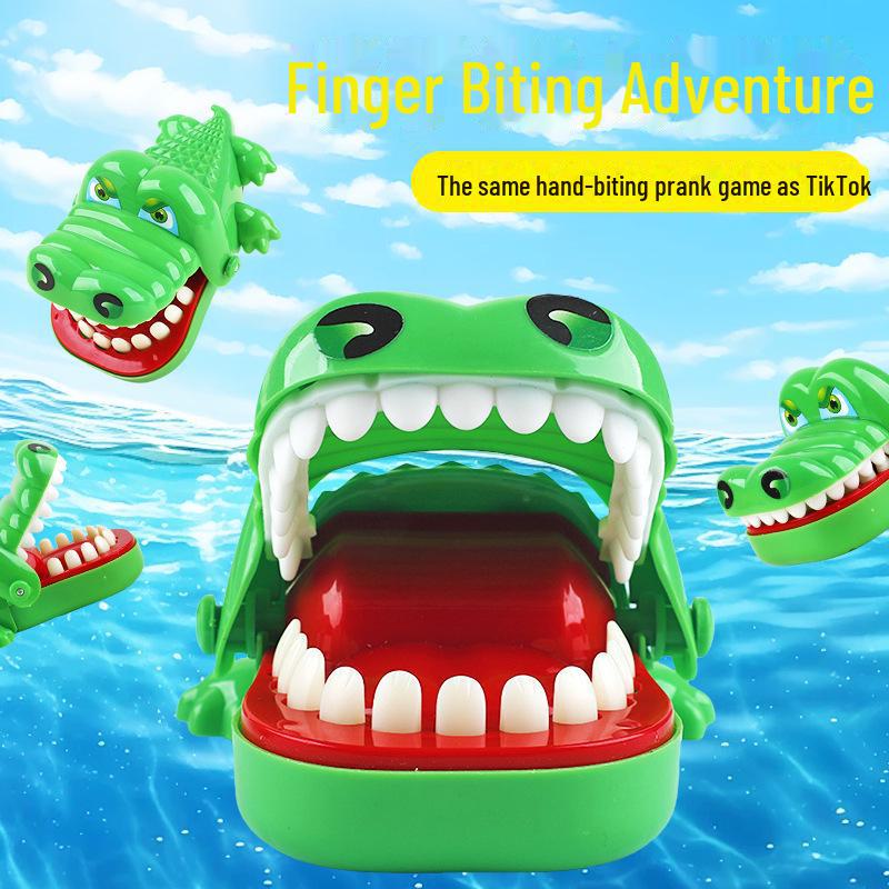 Jucărie interactivă de mușcătură de crocodil - Joc distractiv de familie pentru copii