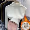 Girls Cotton Long Sleeve T Shirt Slim Fit Mock Neck Thermal Base Layer Top for Autumn Winter