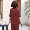 Yuzhaolin Women's Summer Chinese Style Two-Piece Shirt Set