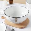 2-Piece Extra Large Japanese Style Ceramic Soup Bowl Set
