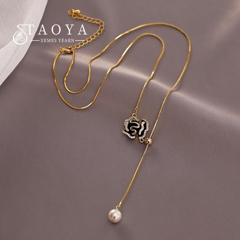 Design Sense Exquisite Black Camellia Pendant Flower Earrings 2026 New Jewelry Party Girls' Luxury Accessories For Women's Gift