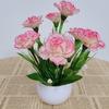 Small Silk Carnation Decorative Flower In Pot for Living Room, Coffee Table, or Dining Table Arrangement