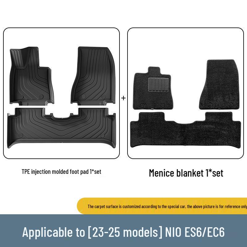Custom TPE Car Mats for Weilai ES6/EC6 (Model Years 23-25) – Includes Trunk Mat