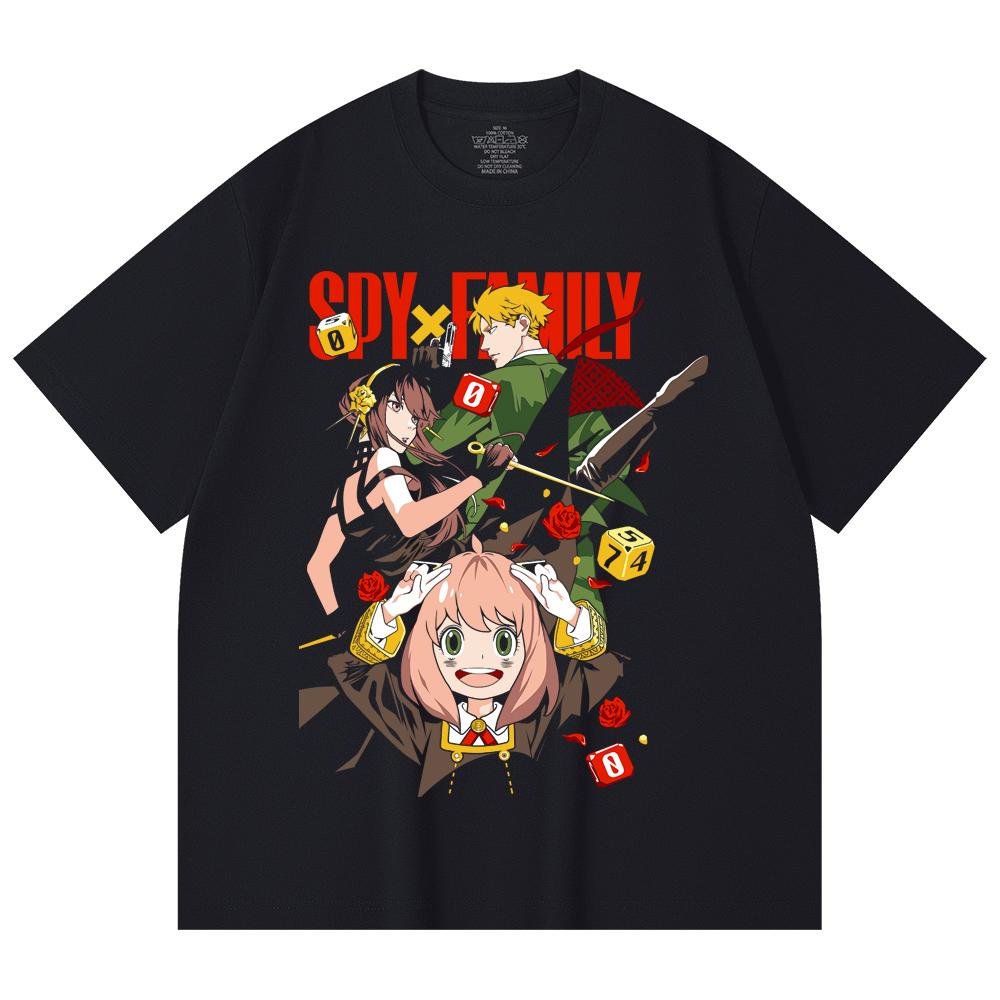 230 Gsm 100% Cotton Spy x Family V2 Print Unisex Heavy Cotton T Shirt