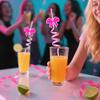 Bow Spiral Straw Cartoon Straw Drink Accessory Party Party 10pcs
