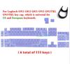 Replacement Keycaps for Logitech Mechanical Keyboard, Replacement Parts, Black and White, G815, 813, G915, 913, TKL