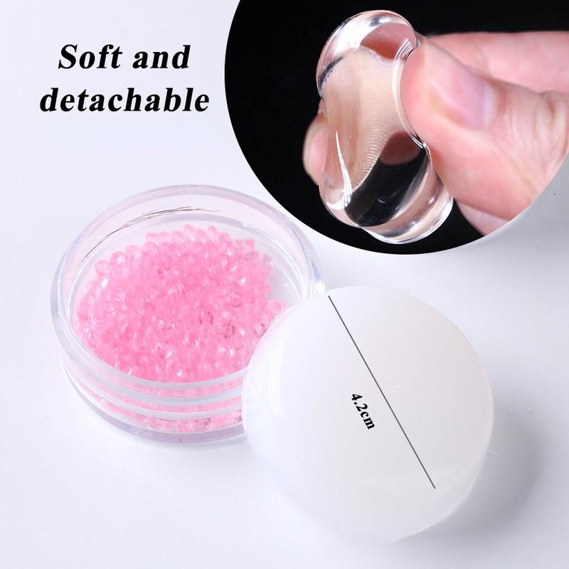 1 Pc Clear Jelly French Nail Tool Nail Polish Print Nail Seal Stamp Template Transfer Stamper Silicone Refill Head