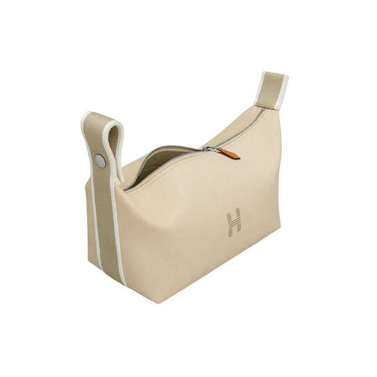 New HERMES Bride a Brac Cotton Storage Bags Toiletry Bags Large Size Women's Ecru H103223M-01