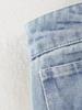 2026 Summer European & American Style High-Waist Cutout Denim Straight-Leg Pants