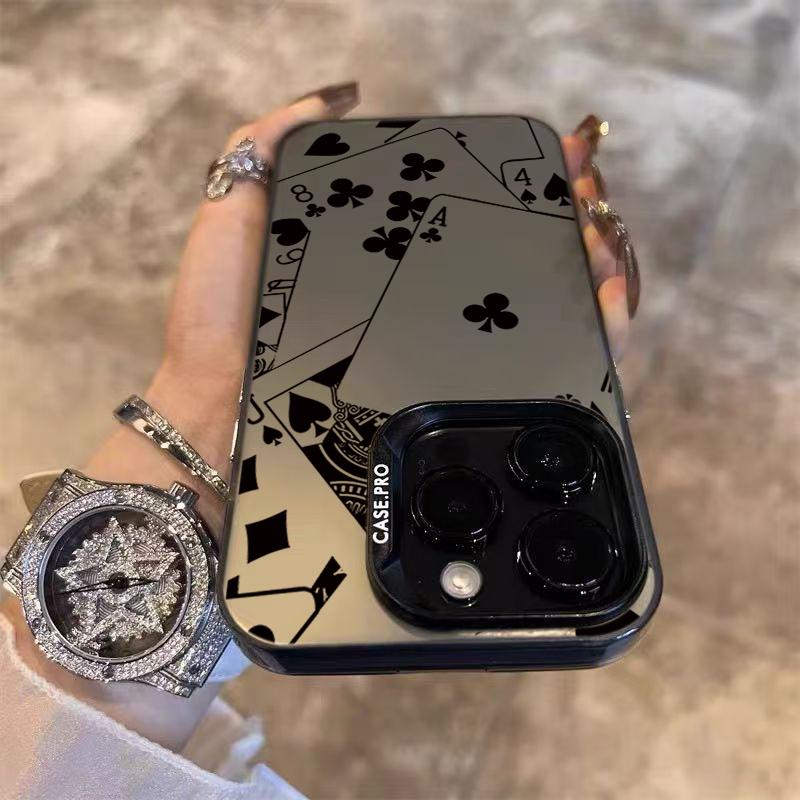 Colorful Ink Painting Poker Line Pattern Phone Case For iPhone 17 17 Air 16 15 14 13 12 11 Pro Max Mini XS XR 8 7 Plus Air Cover