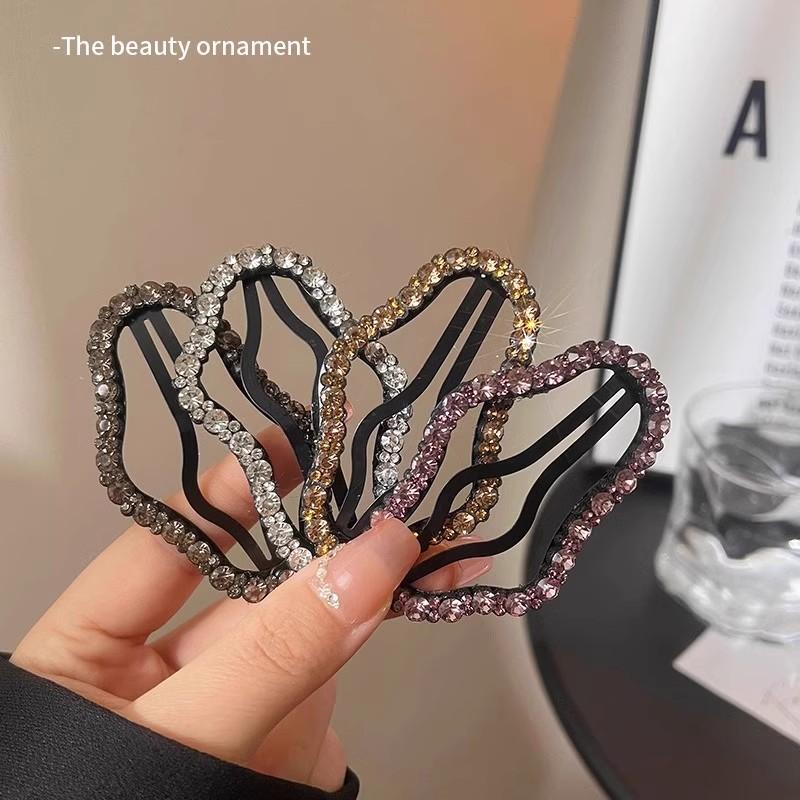 Temperament Cloud Shape Rhinestone Metal Hairpin For Women Girls Sweet Hair Ornament Barrette Hair Clip Fashion Hair Accessories