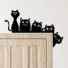 Metal Black Cat Door Topper 2025 Halloween Party Decor Creative Door Corner Sign Door Frame Decor Wall Art Handicraft Home Decor