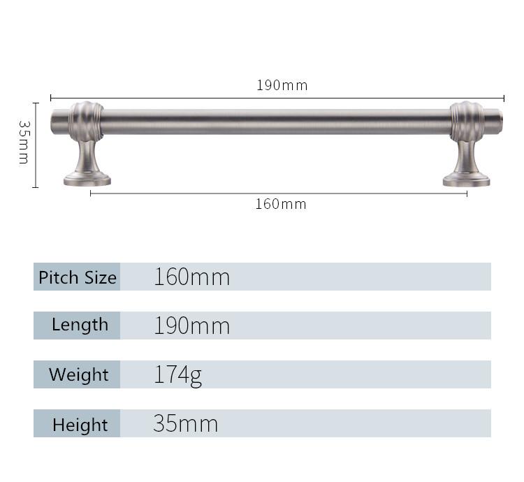 American PVD Zinc Alloy Furniture Handles Dresser Drawer Knobs Kitchen Cabinet Pulls