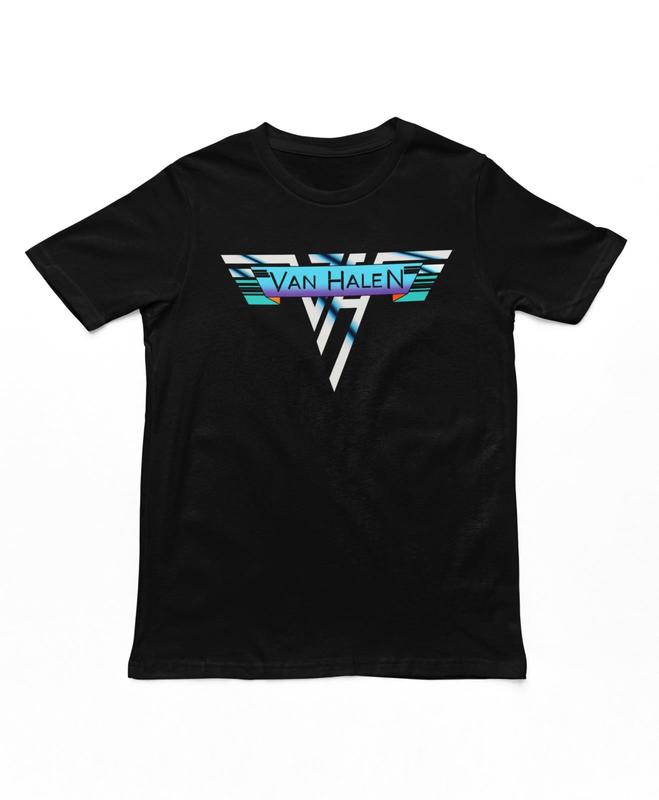 Van Halen 1978 Vintage Logo Unisex T-Shirt Musik Classic Rock Band Tee Neu Schwarz