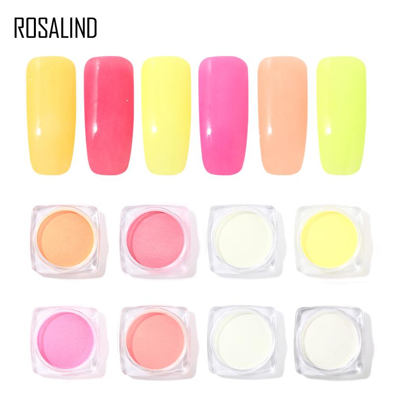ROSALIND אבקה זוהרת 1 גרם מנורת לילה עבור לק קישוטי אמנות ציפורניים אבקת קריסטל
