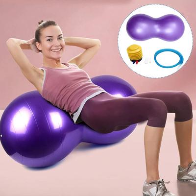 Bola de exercício Balance Trainer PVC Yoga Peanut Ball Yoga Ball com inflador Fitness Ball Thicken Ball para Yoga Pilates 45cm * 90cm