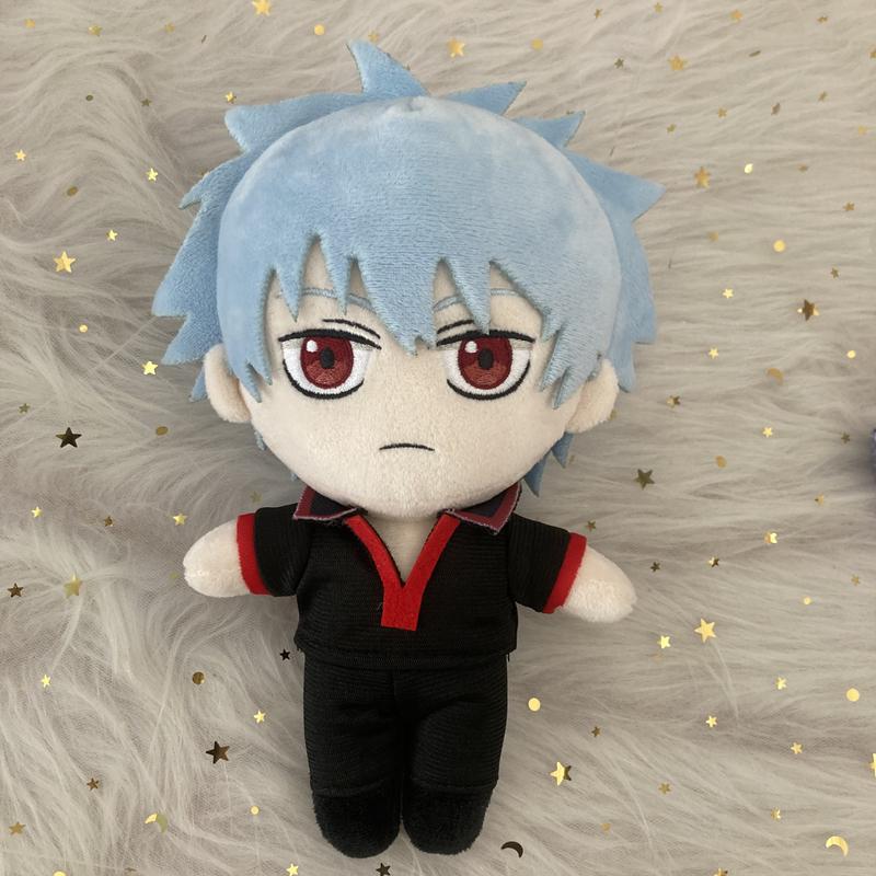 Anime Gintama Sakata Gintoki Cosplay Plush Doll Toy Cute Soft Stuffed Pillow Kids Fans Christmas Gift 20cm