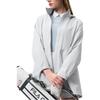 Fila Leisure Hooded Mid-Length Woven Jacket Women Jackets Semi-Transparent-Curtain-Gray A11W515713FGY