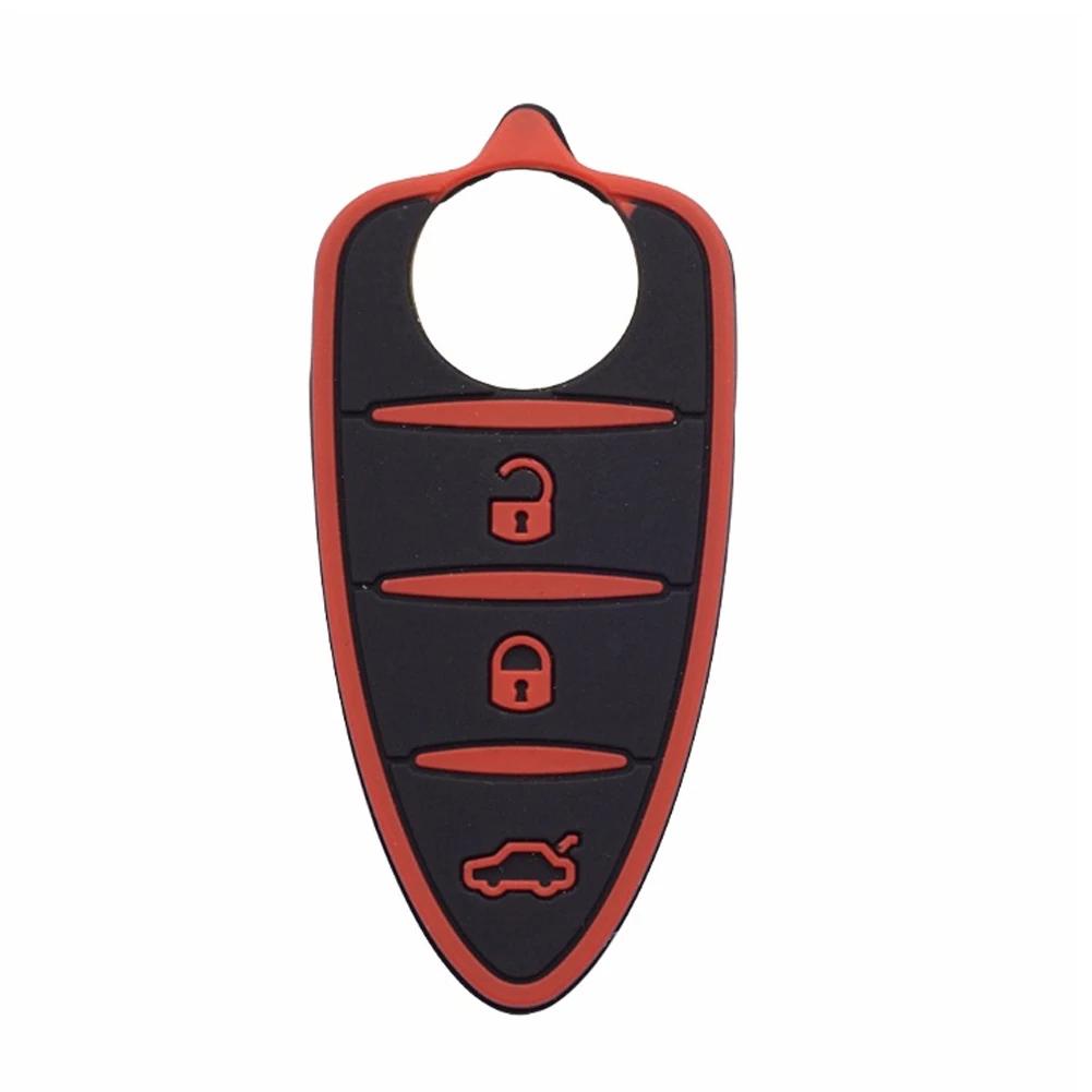 10 Colours 3 Buttons Car Remote Key Shell Key Pad Rubber for Alfa Romeo 156/159 /mito/giulietta/gt/4c Accessories for Girls