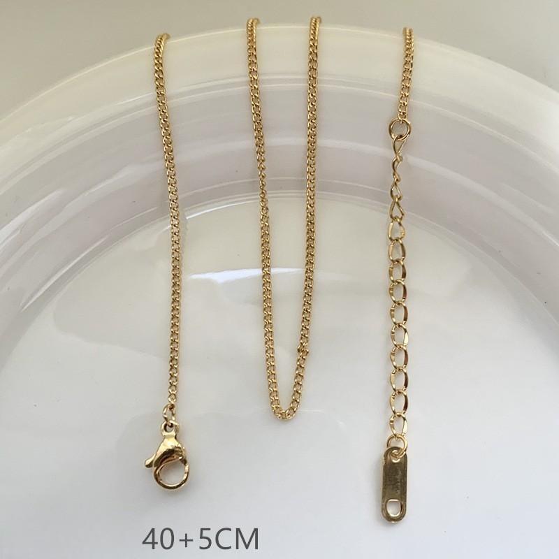 Stainless Steel Gold Plated Chain Necklaces | Dainty Figaro Link Twist Chain Chokers | Waterproof Hypoallergenic Jewelry for Wom