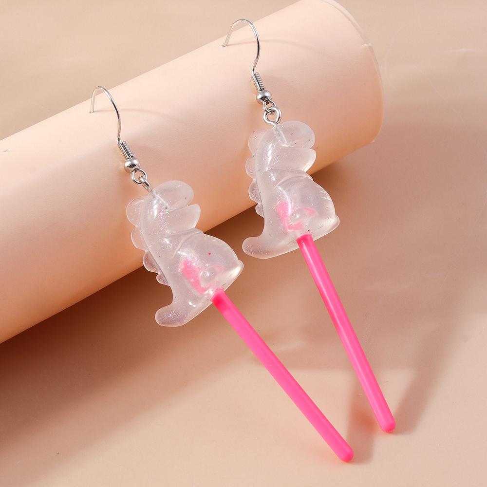 Cute Resin Sweet Lollipop Drop Earrings for Women Simulation Food Candy Dangle Earrings Girls Party Jewelry Gifts