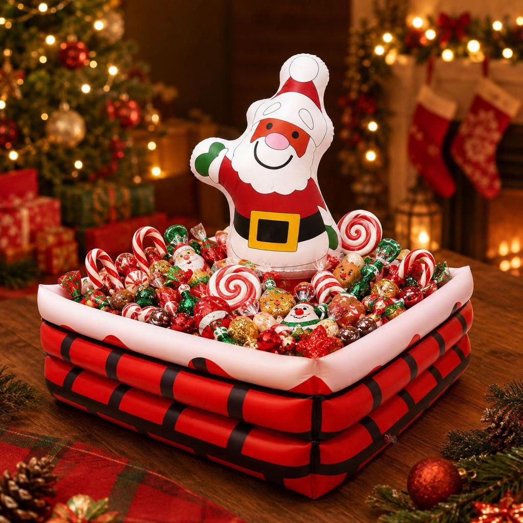 Aufblasbarer Candy Ice Cooler für Outdoor-Weihnachtsfeiern und Dekorationen