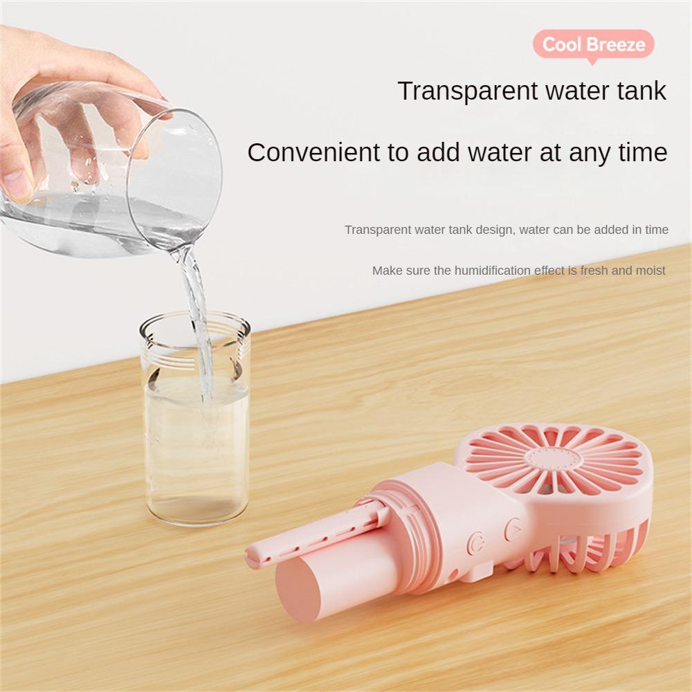 Spray Humidification Fans Mini Portable Handheld USB Rechargeable Fan Air Cooler Outdoor Travel Hand Fans Ventilation Fan Summer