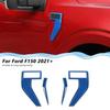Blue Front Fender Side Vent Cover Trim Bezels For Ford F150 2021-22 Accessories