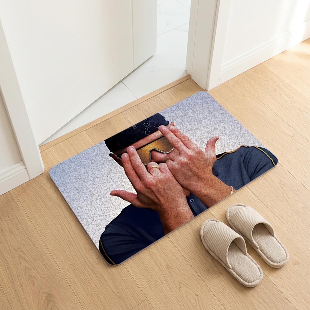 Floor Mat Diatomite Bath Mat, Quick Dry, Absorbent, Multi-Scene Mat Rapper J-Jul 40x60cm